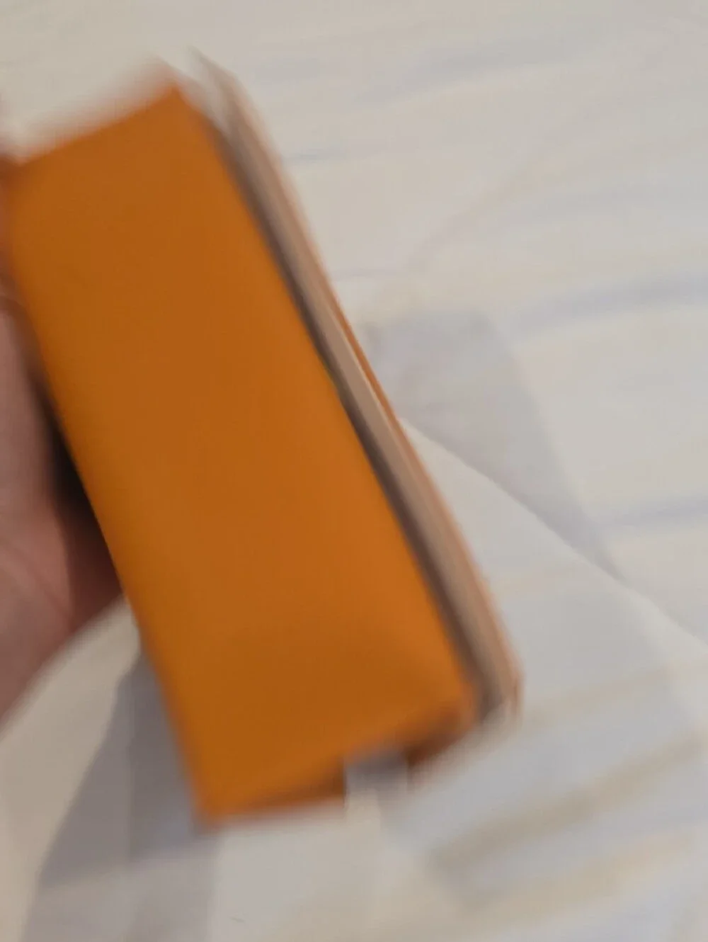 Tory Burch Orange Leather Continental Wallet with Gold Logo